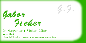 gabor ficker business card